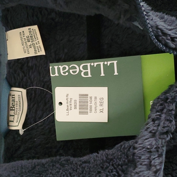 LL Bean Hi Pile Fleece Vest - Discontinued - Picture 3 of 5